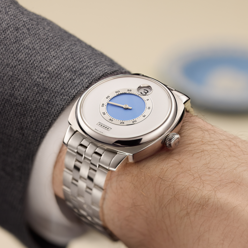 Fears Brunswick 40.5 Jump Hour 'China Blue' – Fears Watch Company