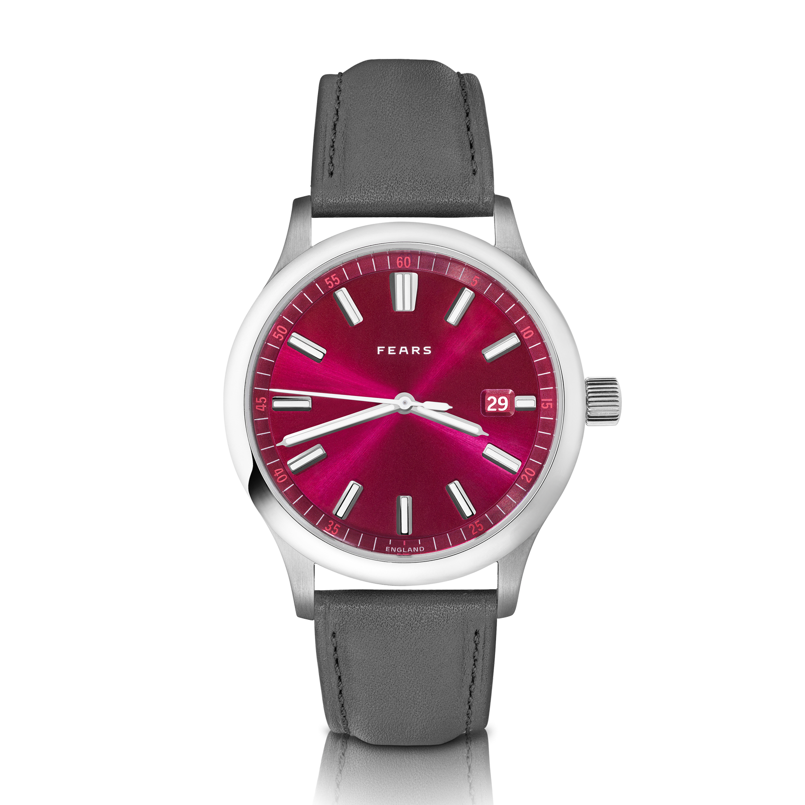 Redcliff 39.5 Date Cherry Red – Fears Watch Company Limited