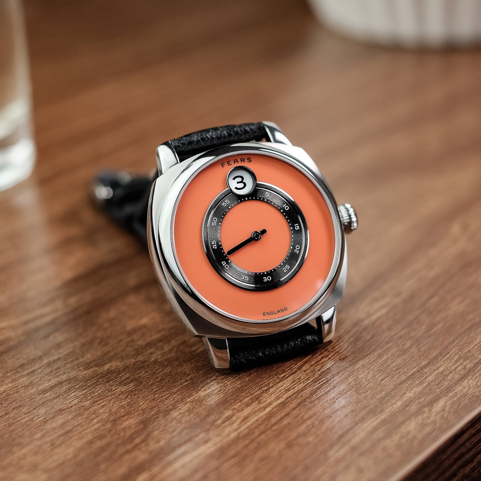 Fears Brunswick 40.5 Jump Hour Coral – Fears Watch Company Limited