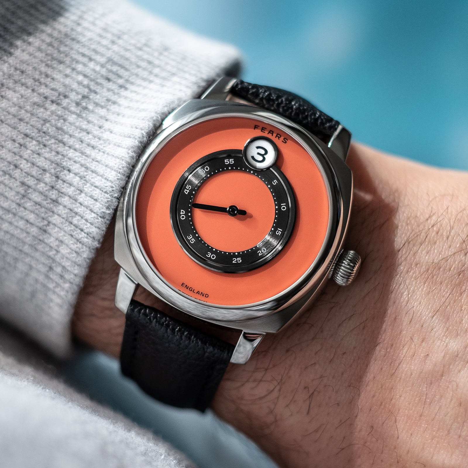 Fears Brunswick 40.5 Jump Hour Coral – Fears Watch Company Limited