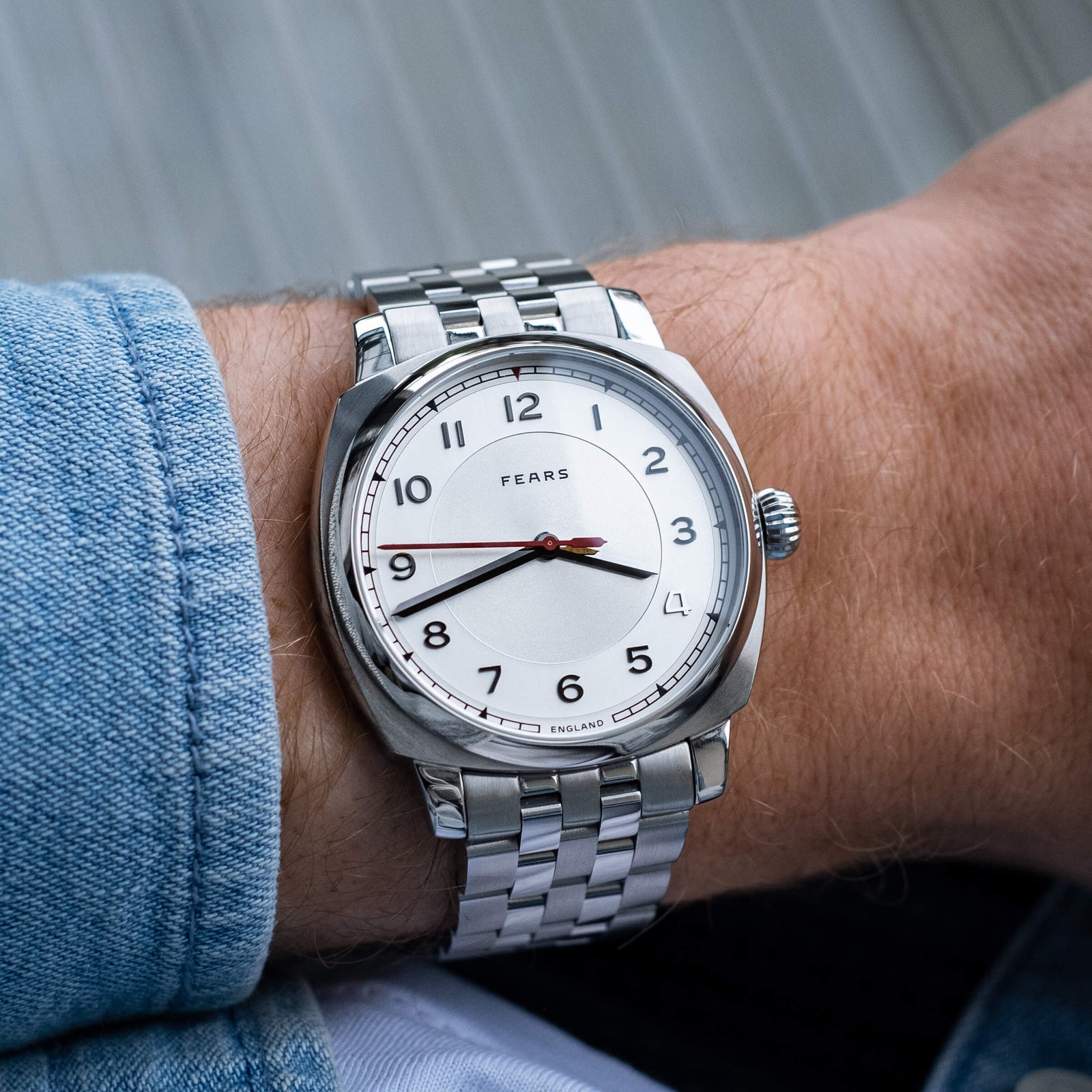 Fears Brunswick 40 - Opaline Silver – Fears Watch Company Limited
